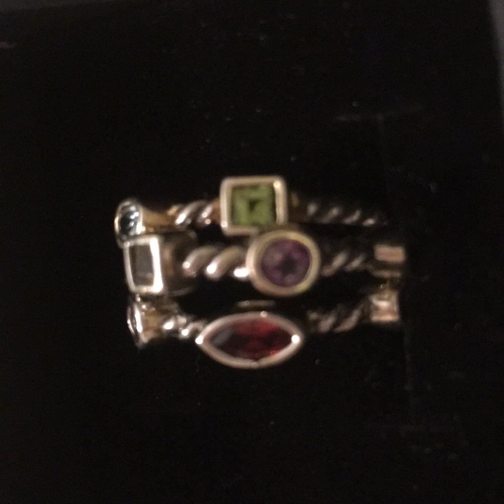 Sterling Silver Stackable Gemstone Rings - image 3